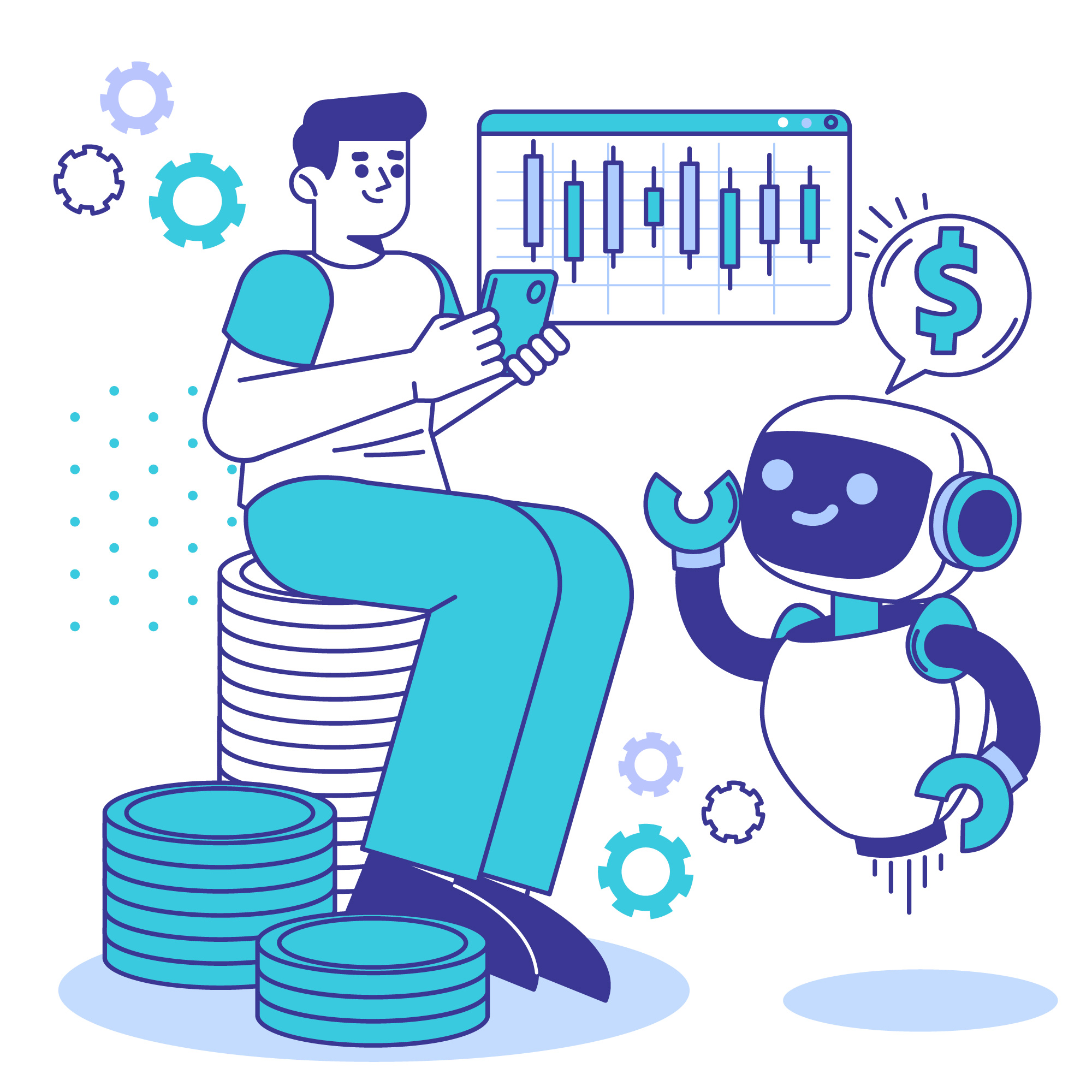 Ilustração de automação