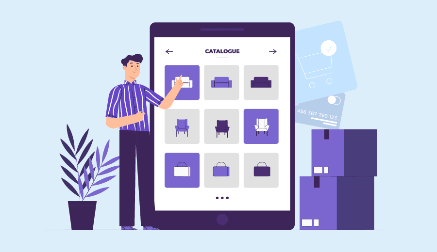 Ilustração de e-commerce
